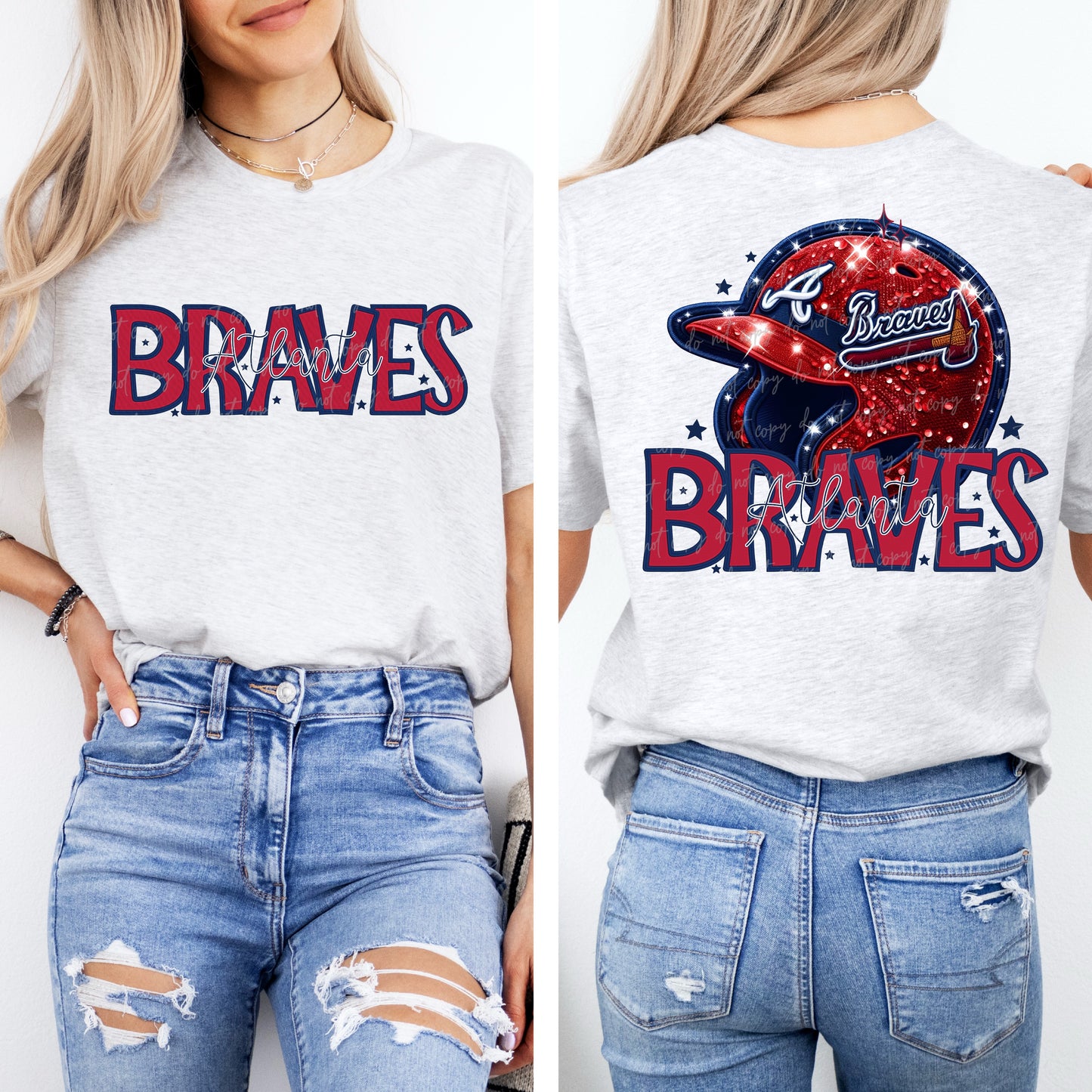 Faux Embroidery Sequins Baseball AB