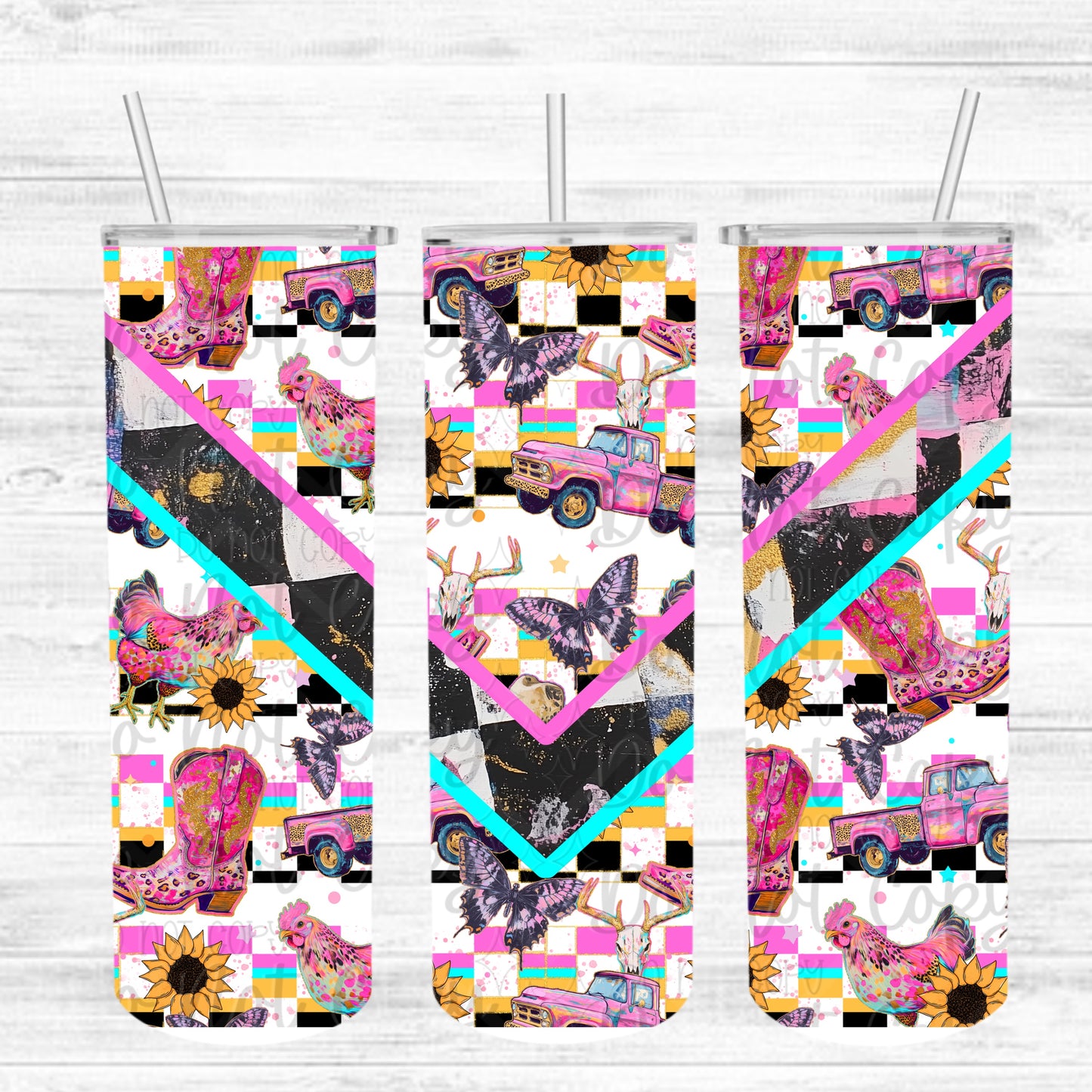 Western Glam 20 oz Tumbler Wrap