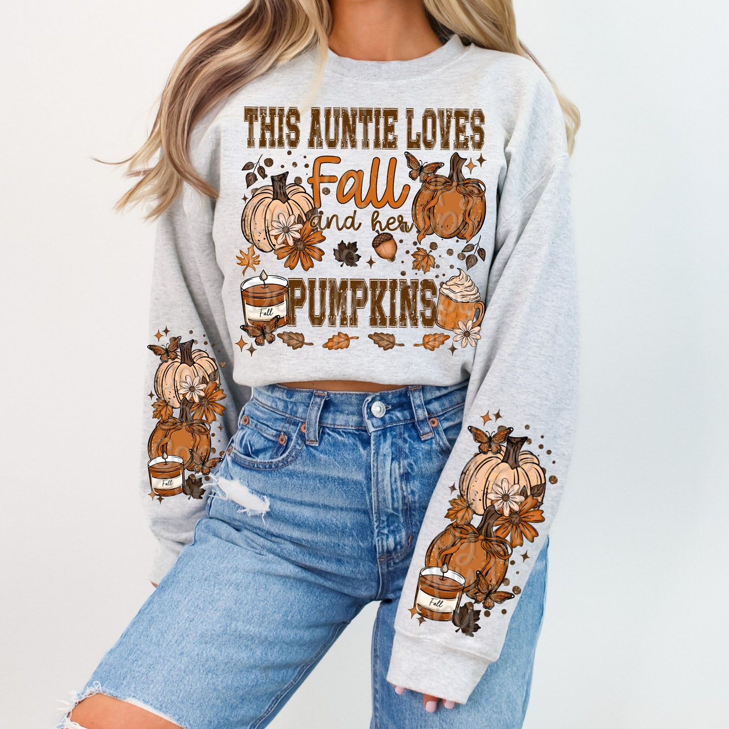 This Auntie Loves Fall With Sleeve
