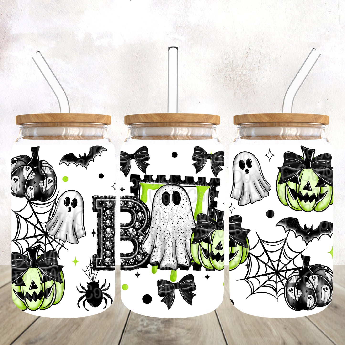 Boo Ghost 16 oz wrap