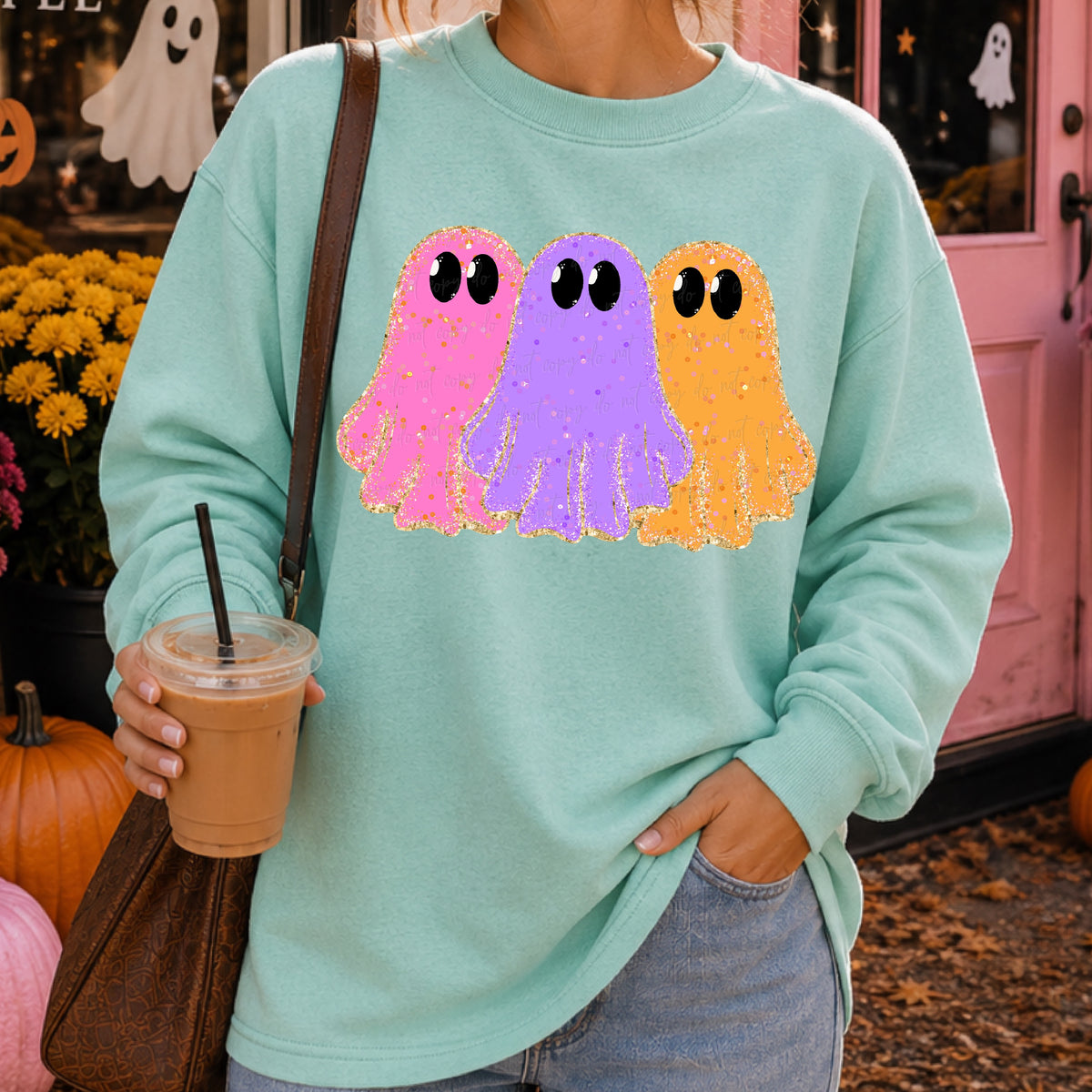 Sequins glitter ghost