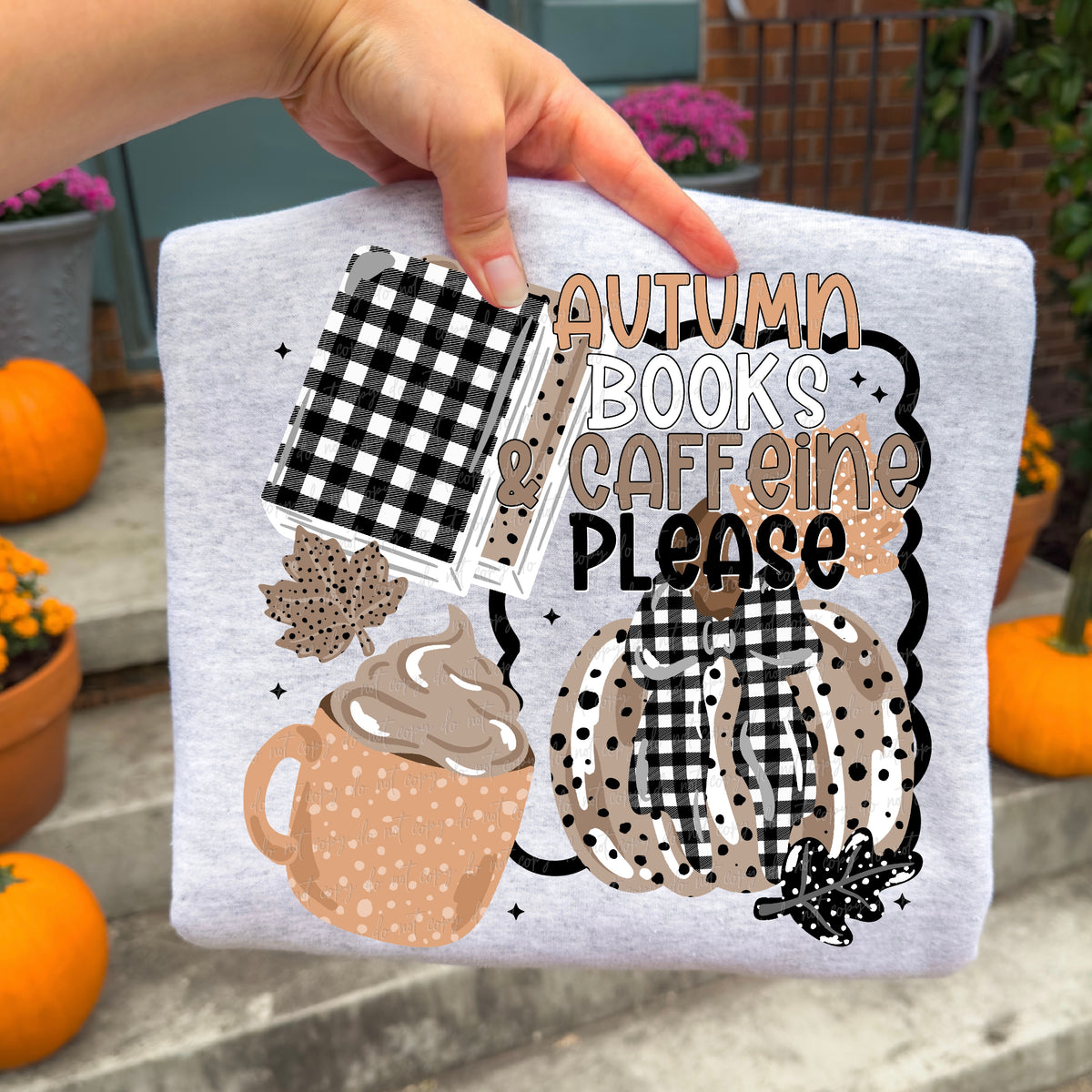 Autumn books and caffeine please with sleeve