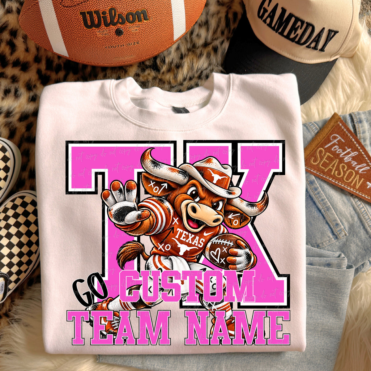 Custom Preppy Football Mascot