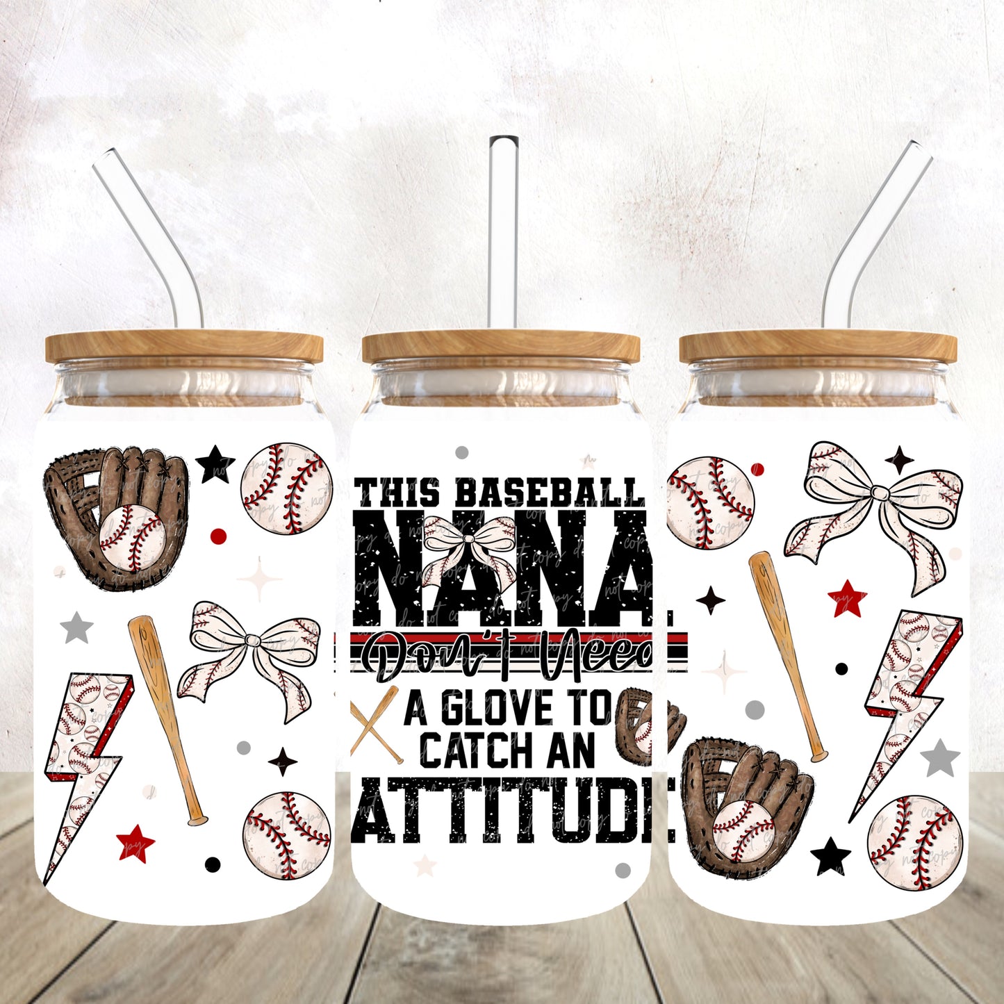 This Baseball Nana don’t need a glove 16 oz wrap