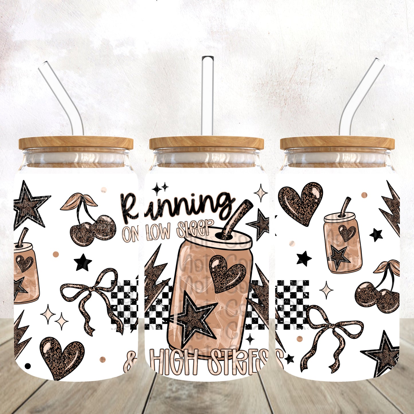 Running on low sleep and high stress 16 oz wrap