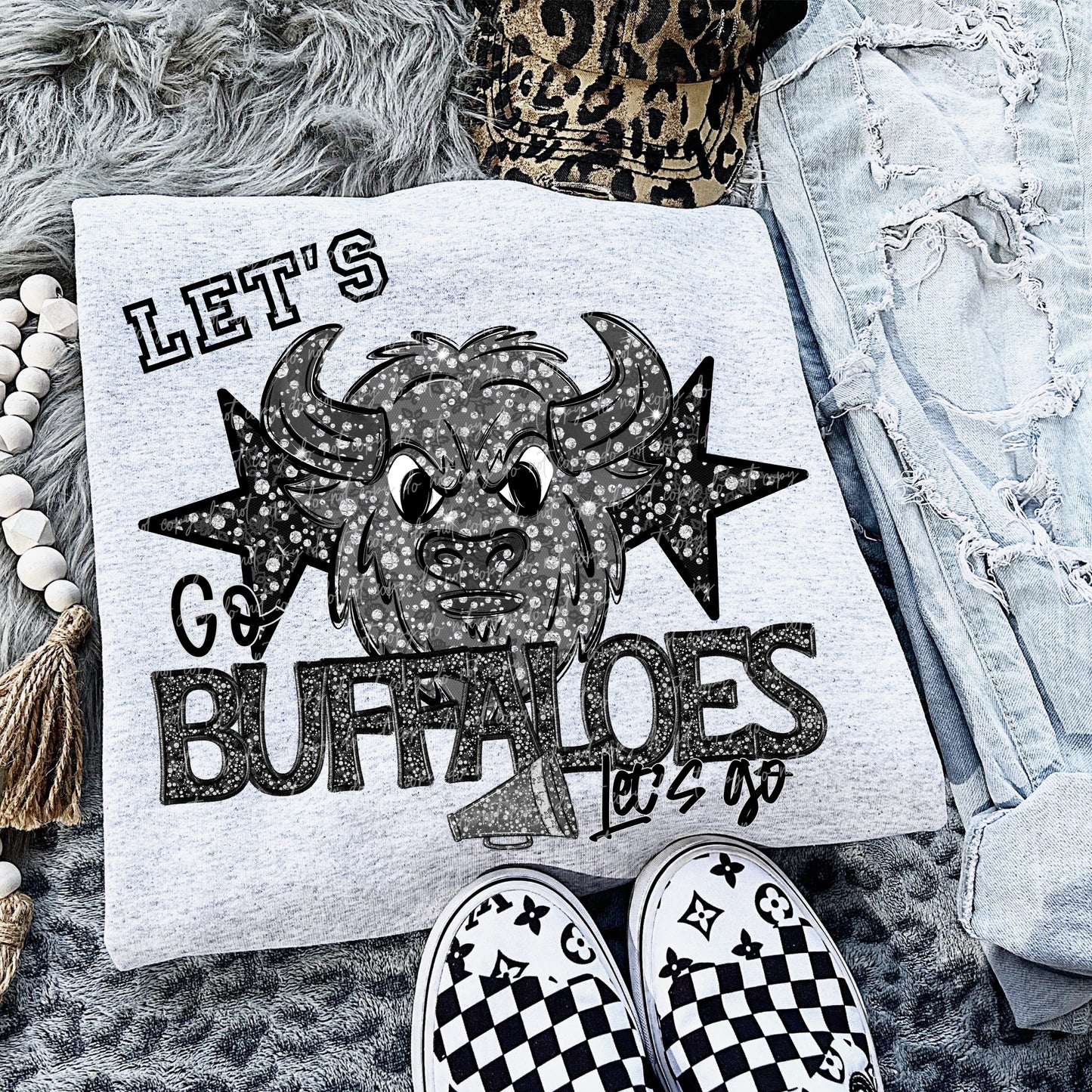 Rhinestone Let’s Go Buffaloes Mascot