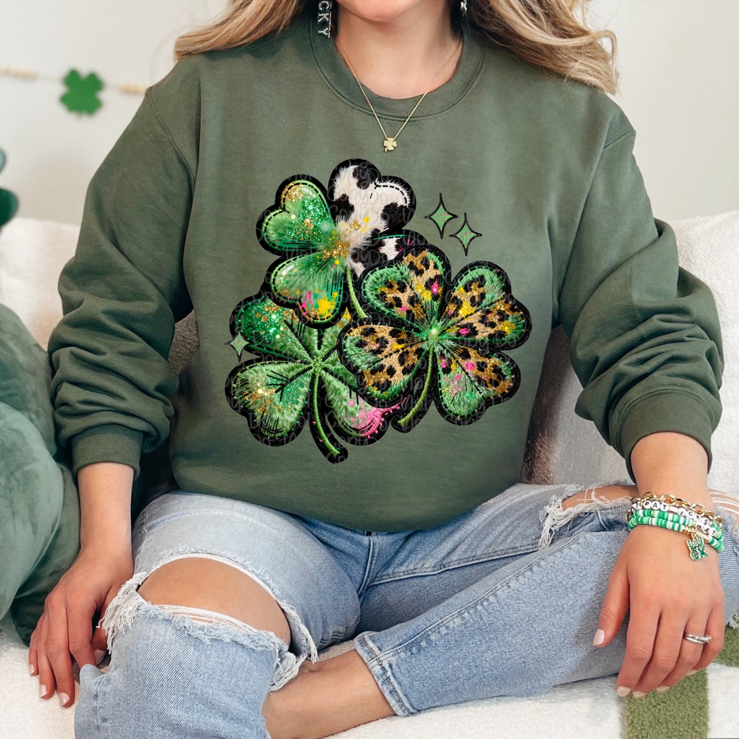 Patterned Clovers