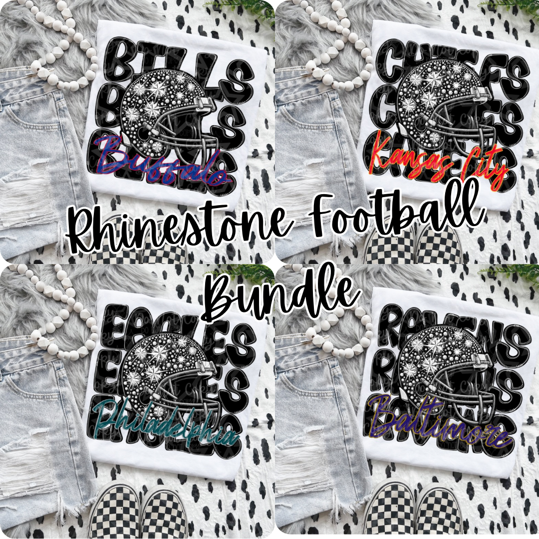 Rhinestone Football Bundle