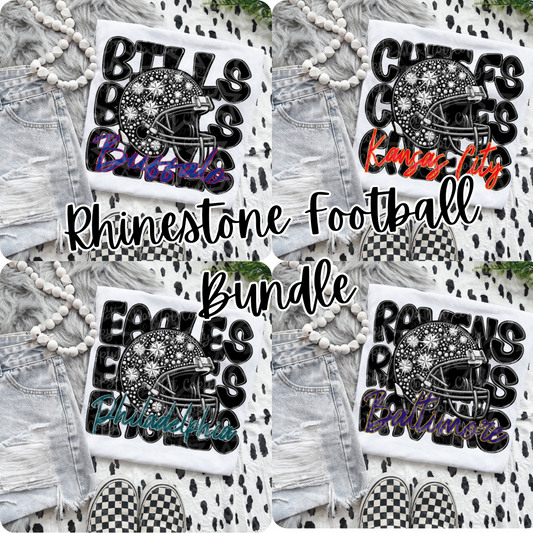 Rhinestone Football Bundle