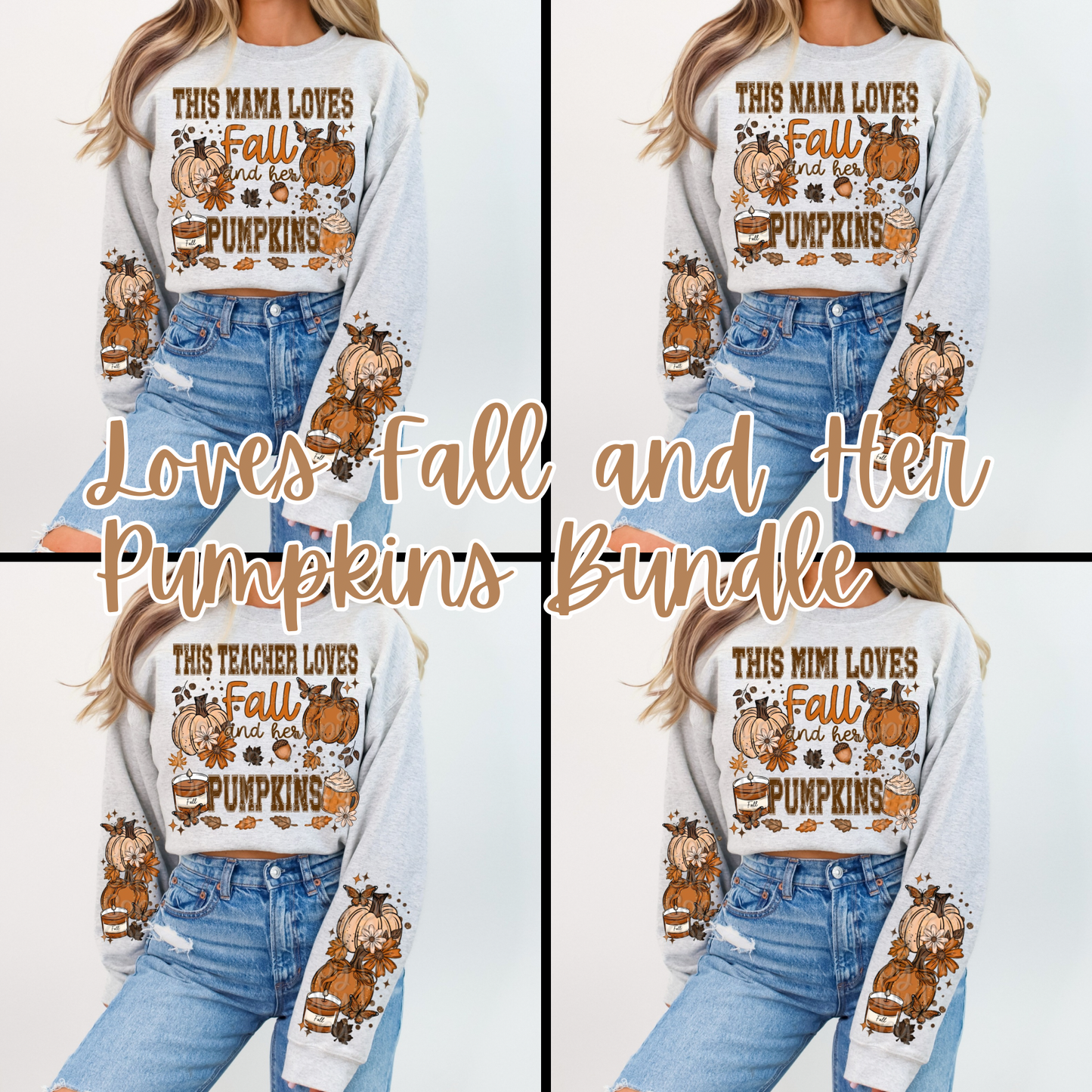 Loves Fall And Her Pumpkins Bundle