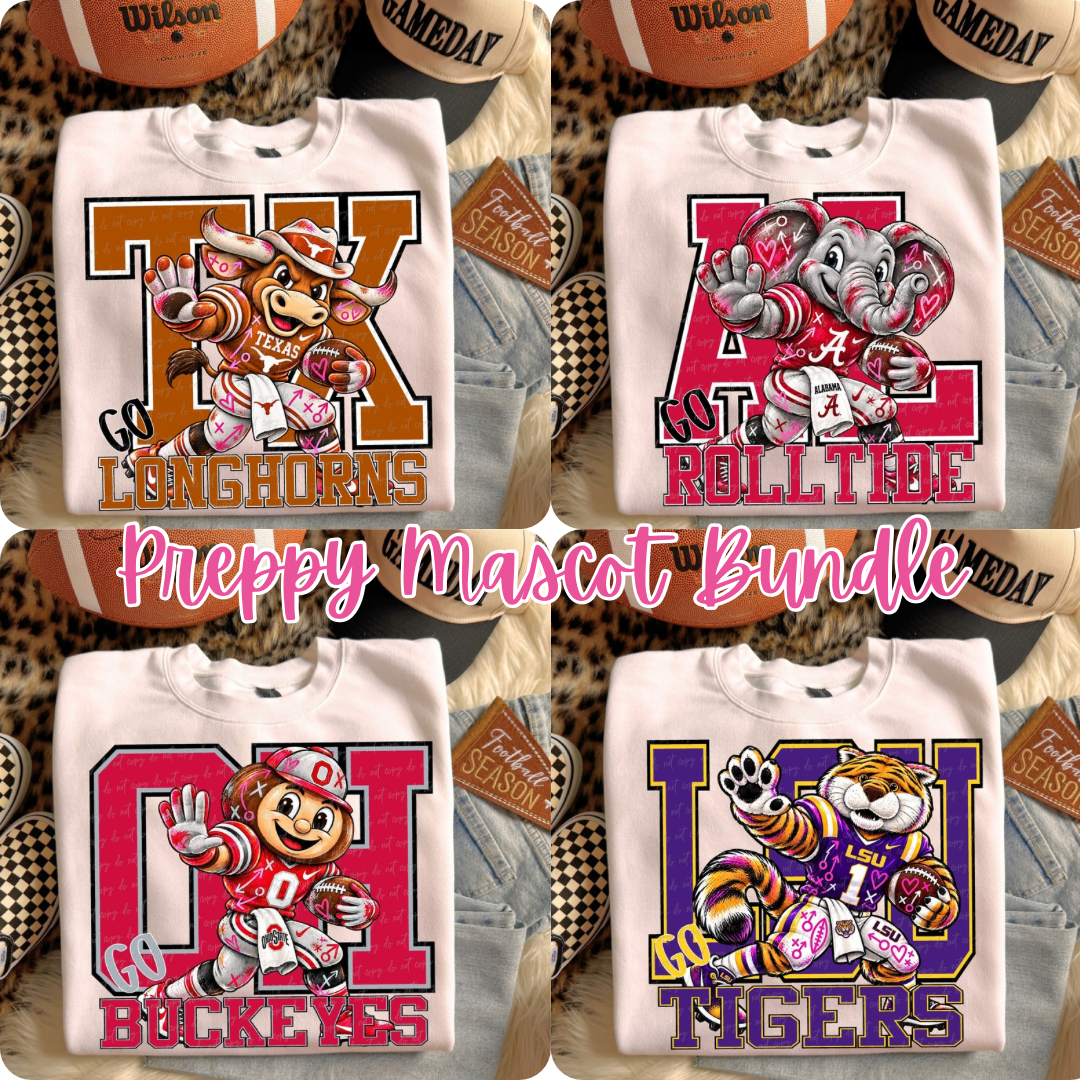 Preppy Football Mascot Bundle