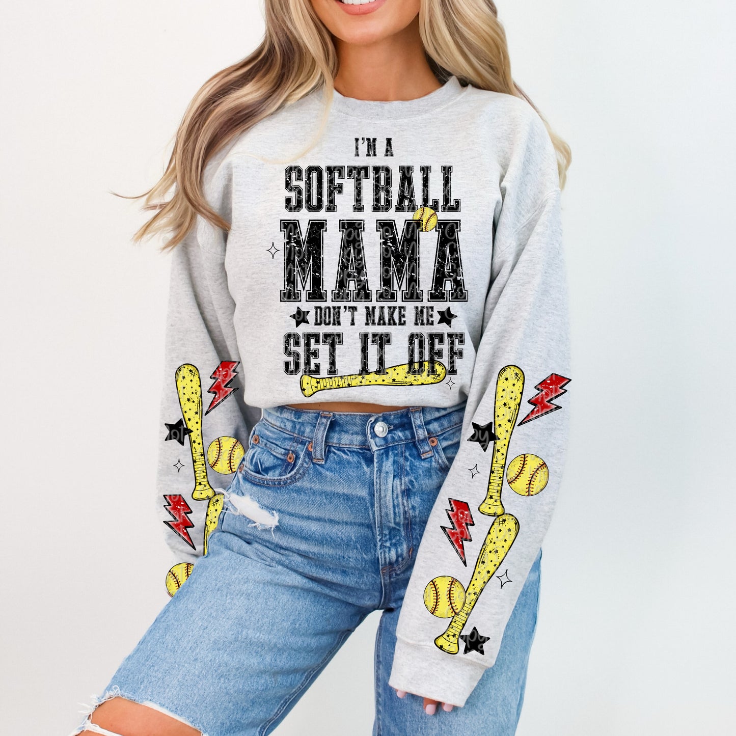 I’m A Softball Mama Don’t Make Me Set It Off With Pocket And Sleeve