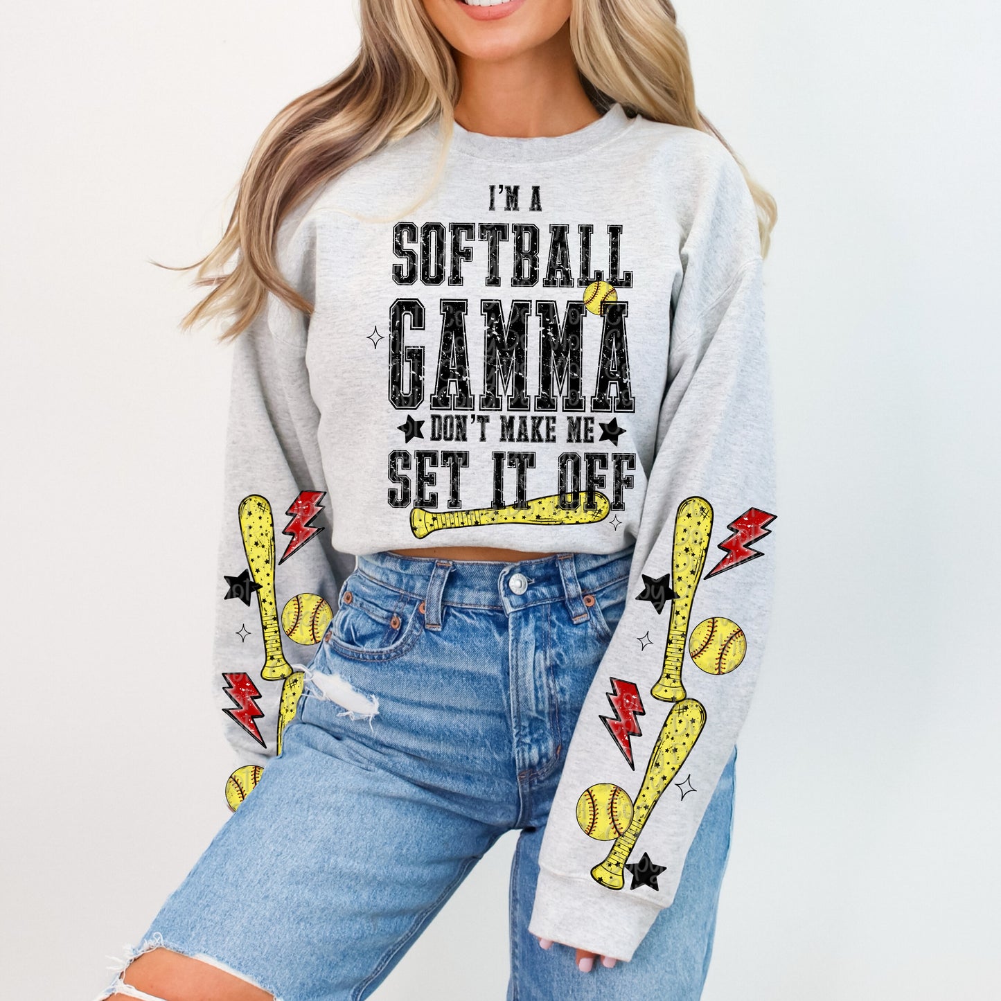 I’m A Softball Gamma Don’t Make Me Set It Off With Pocket And Sleeve