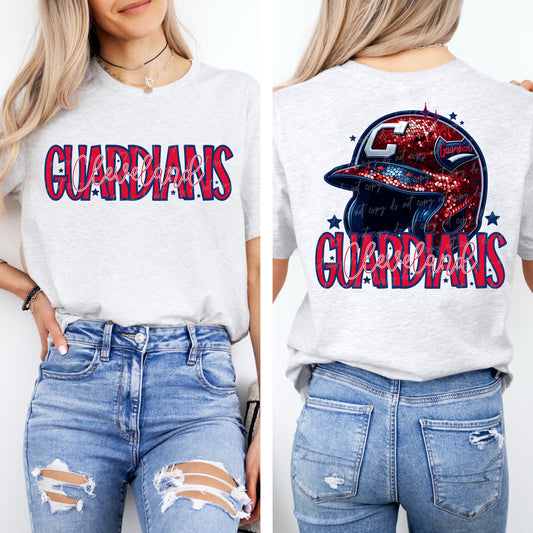 Faux Embroidery Sequins Baseball CG