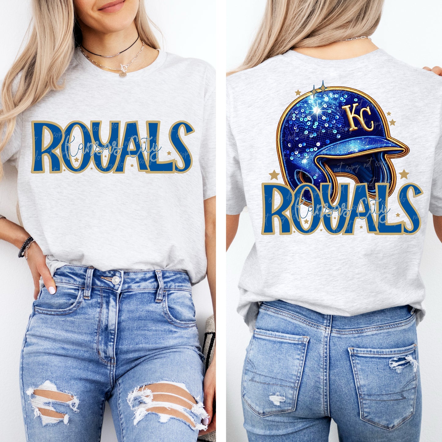 Faux Embroidery Sequins Baseball KR