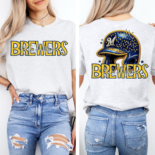 Faux Embroidery Sequins Baseball MB