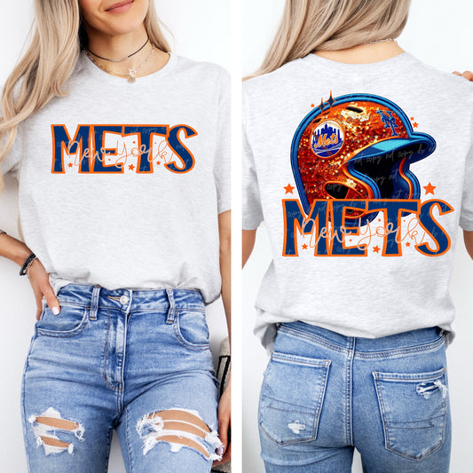Faux Embroidery Sequins Baseball N M