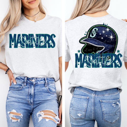 Faux Embroidery Sequins Baseball SM