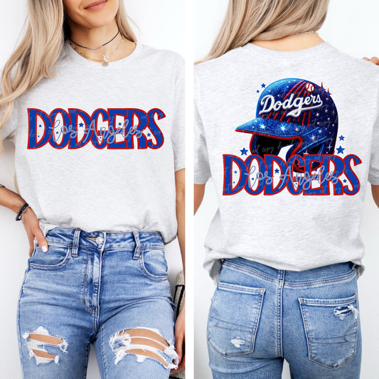 Faux Embroidery Sequins Baseball LAD