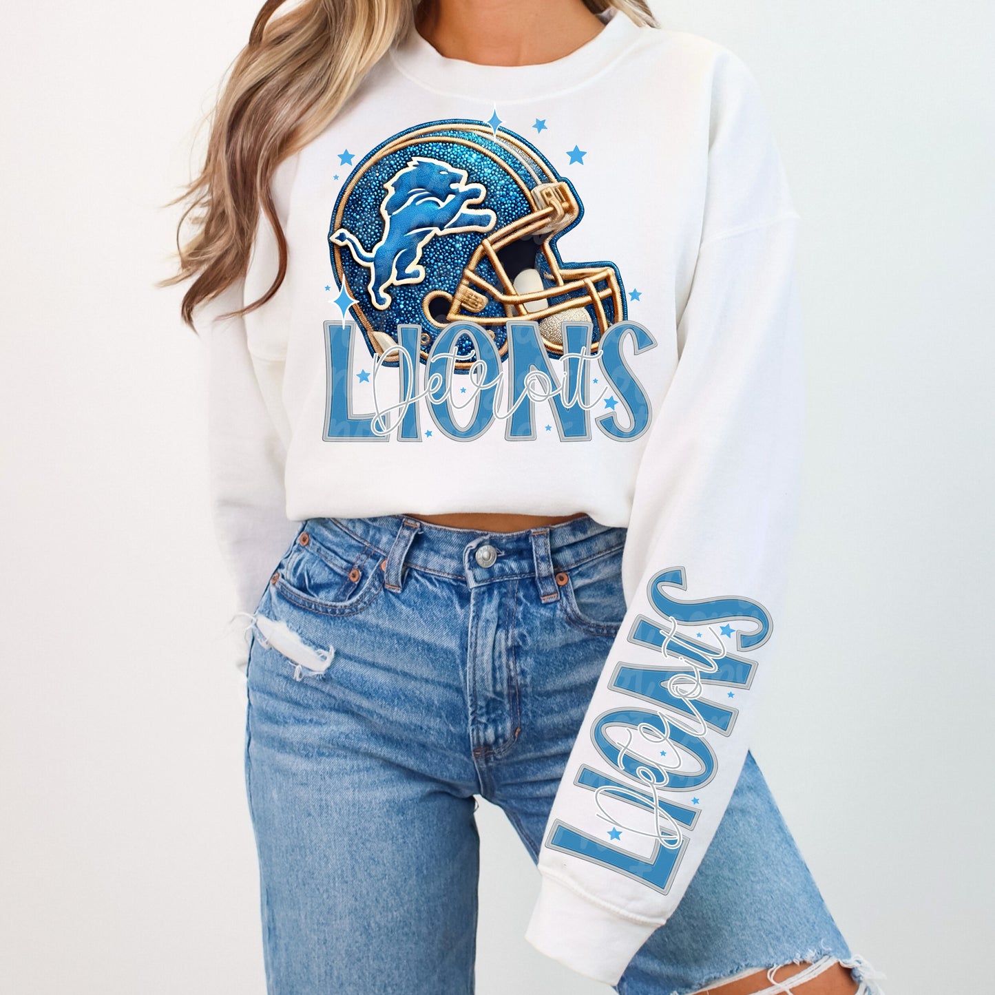 Faux Embroidery Football Bundle With Sleeves