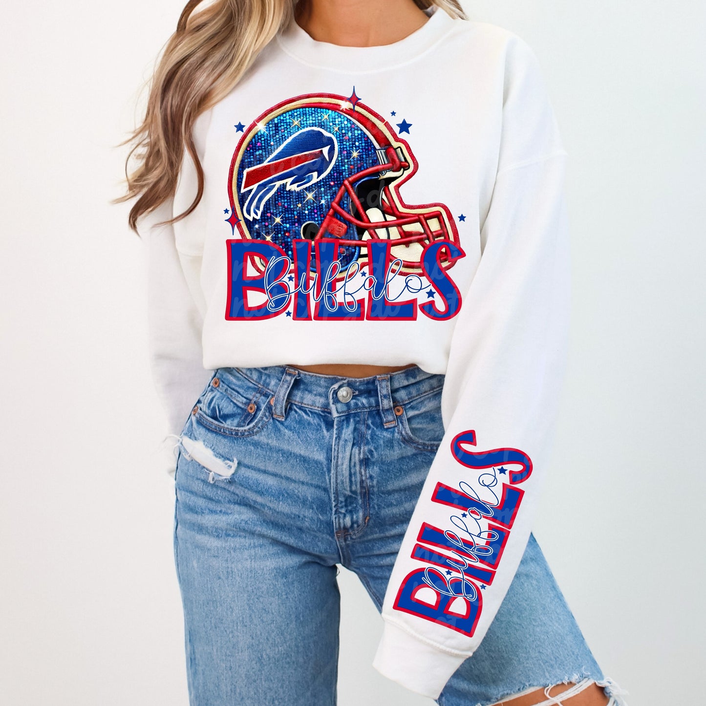 Faux Embroidery Football Bundle With Sleeves