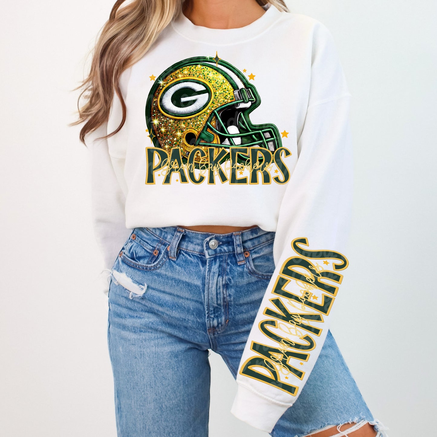 Faux Embroidery Football Bundle With Sleeves