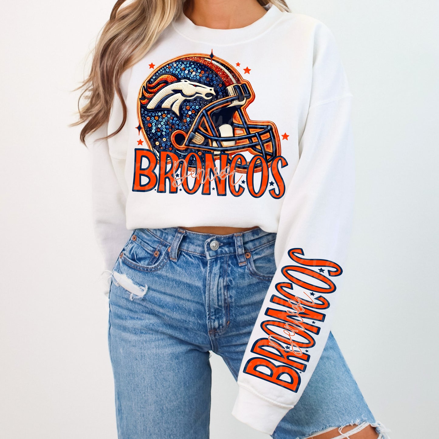 Faux Embroidery Football Bundle With Sleeves