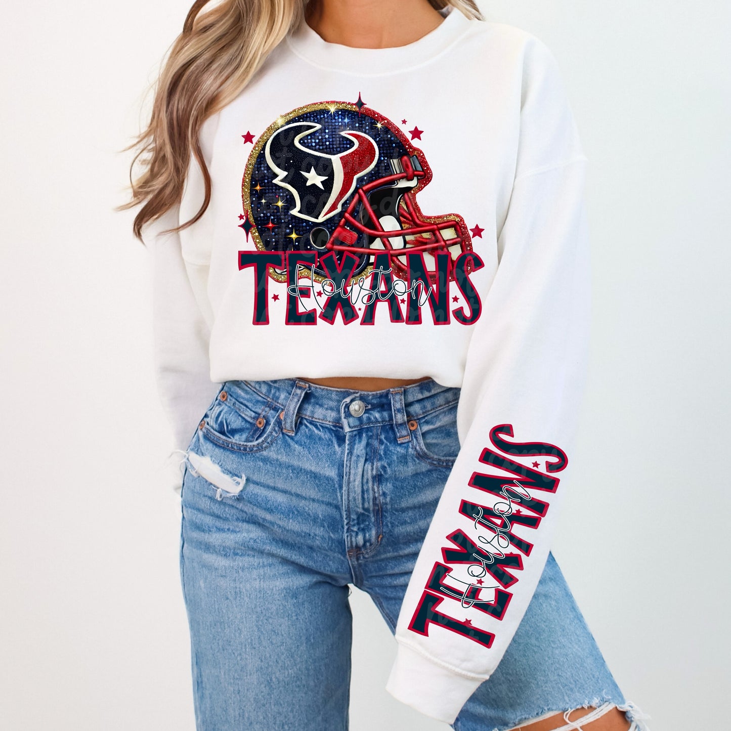 Faux Embroidery Football Bundle With Sleeves