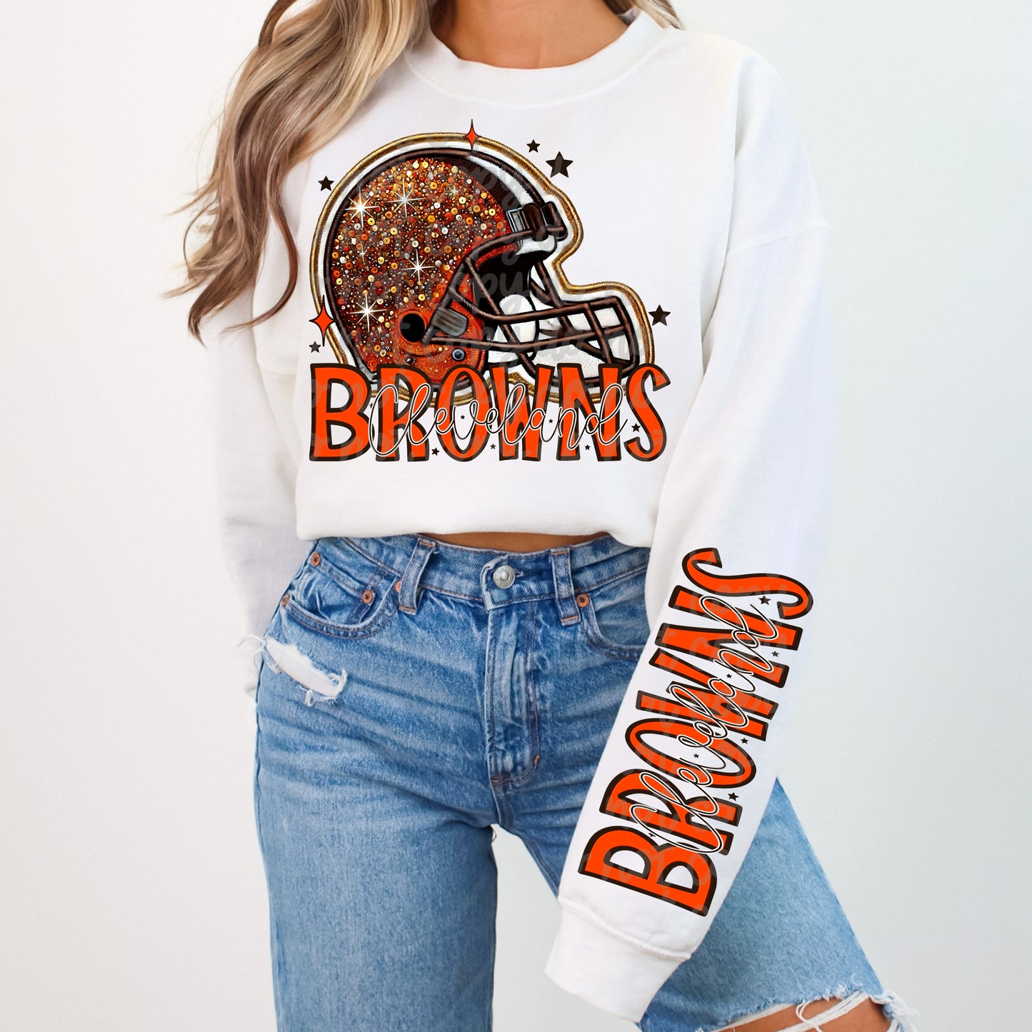 Faux Embroidery Football Bundle With Sleeves