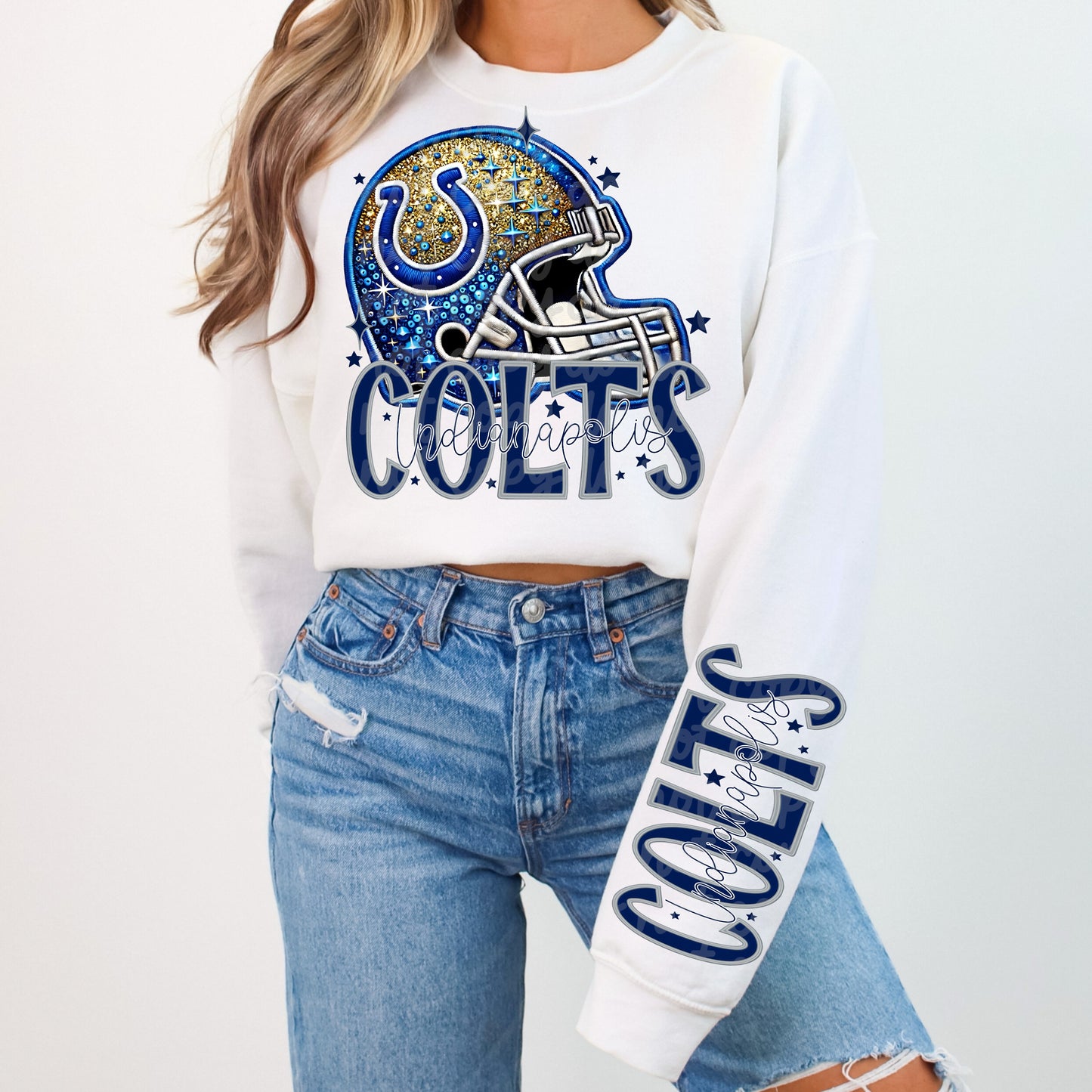 Faux Embroidery Football Bundle With Sleeves