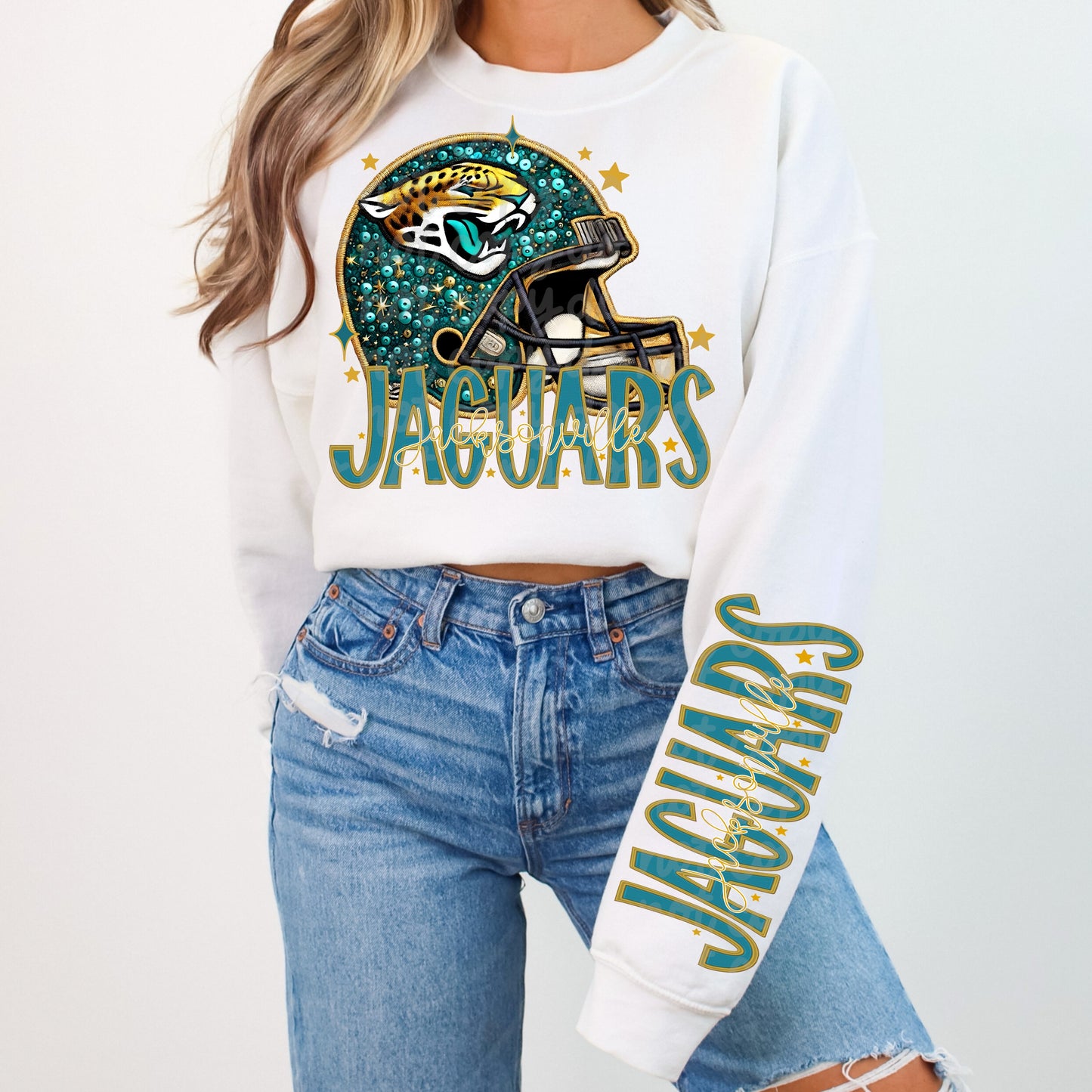 Faux Embroidery Football Bundle With Sleeves