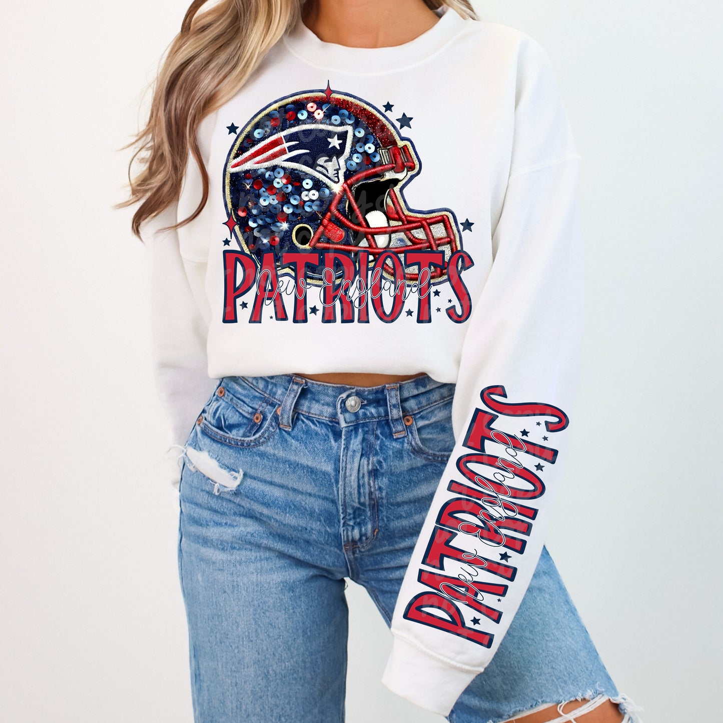 Faux Embroidery Football Bundle With Sleeves