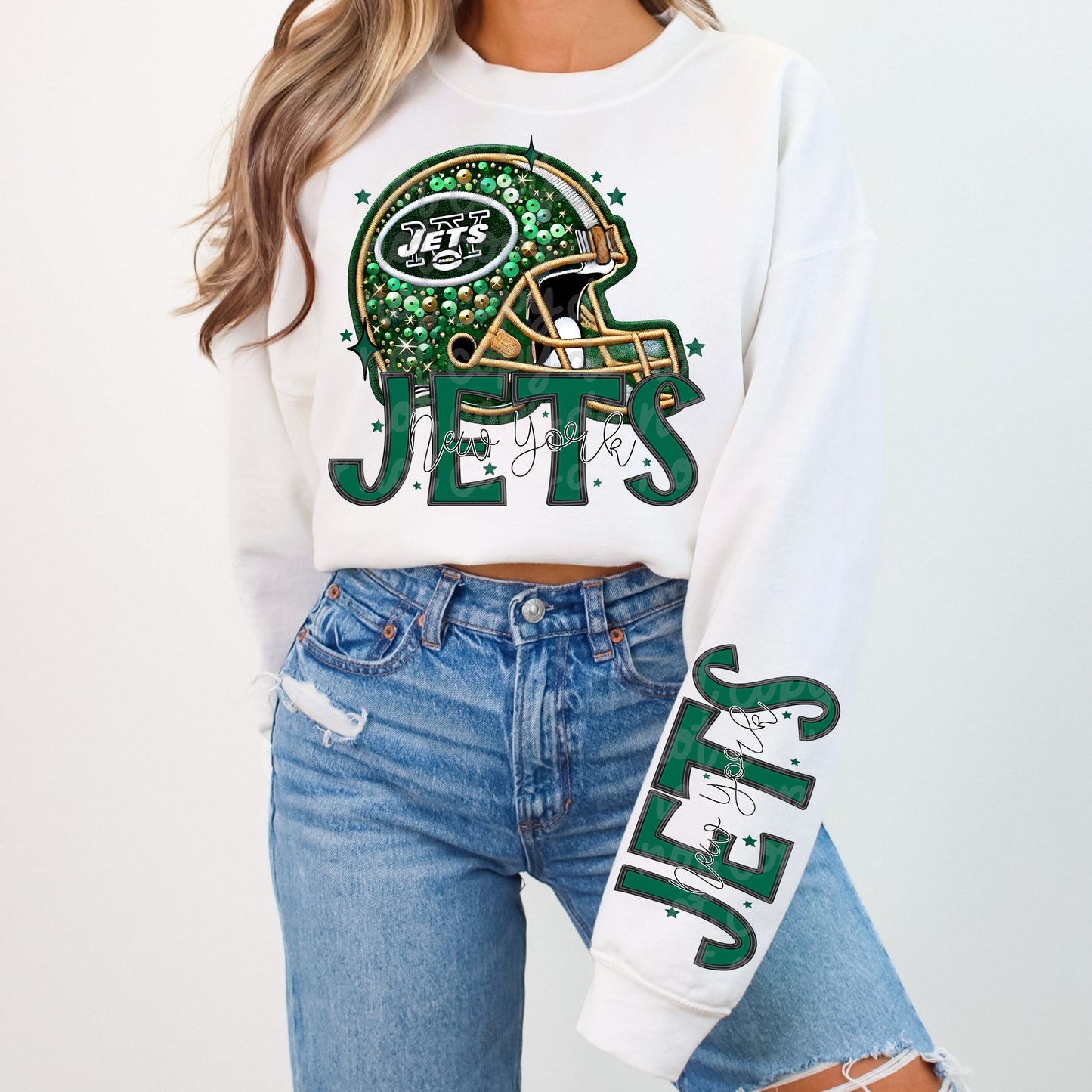 Faux Embroidery Football Bundle With Sleeves