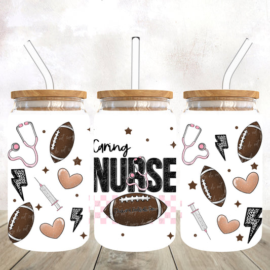 Football Nurse 16 oz Tumbler Wrap