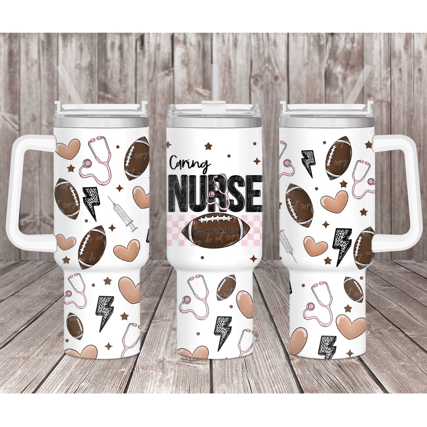 Football Nurse 40 oz Tumbler Wrap