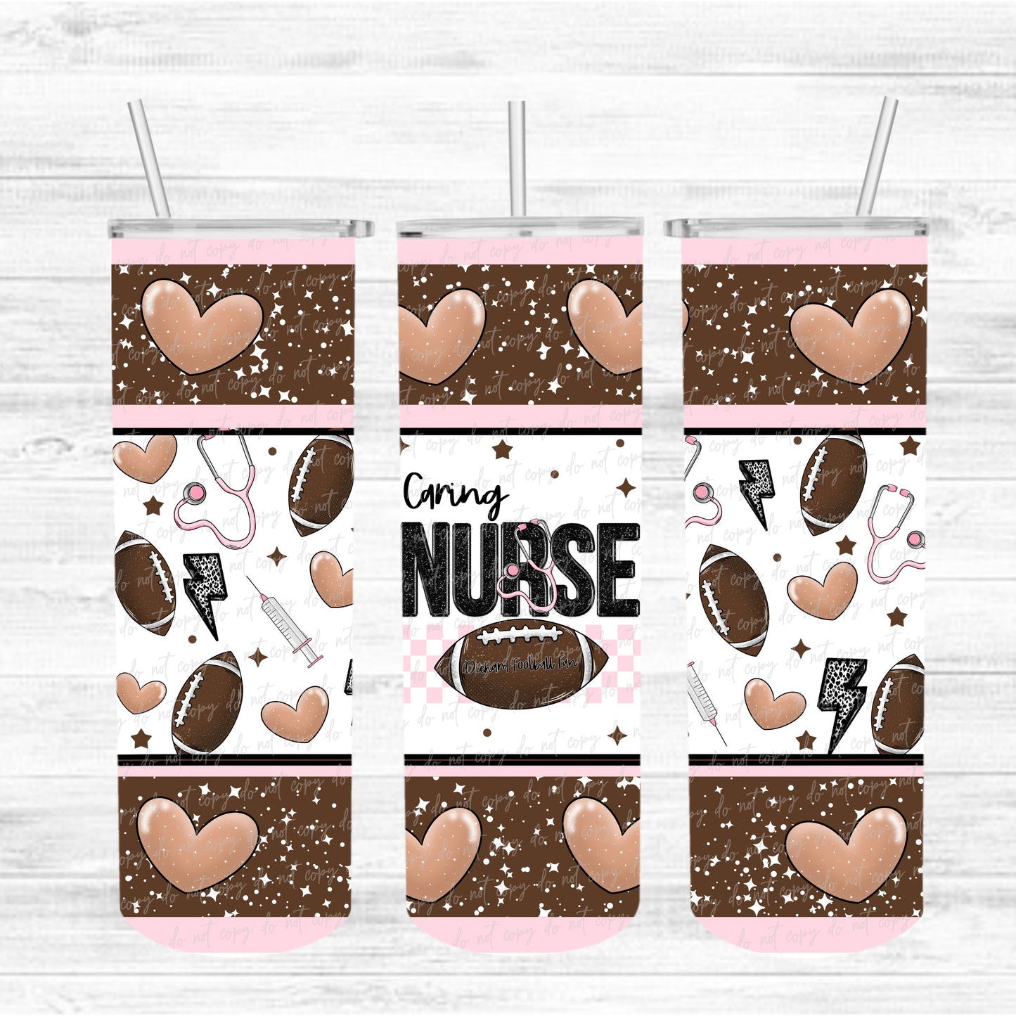 Football Nurse 20 oz Tumbler Wrap