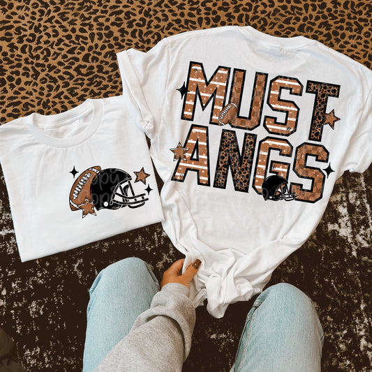 Mustangs Football W/ Pocket