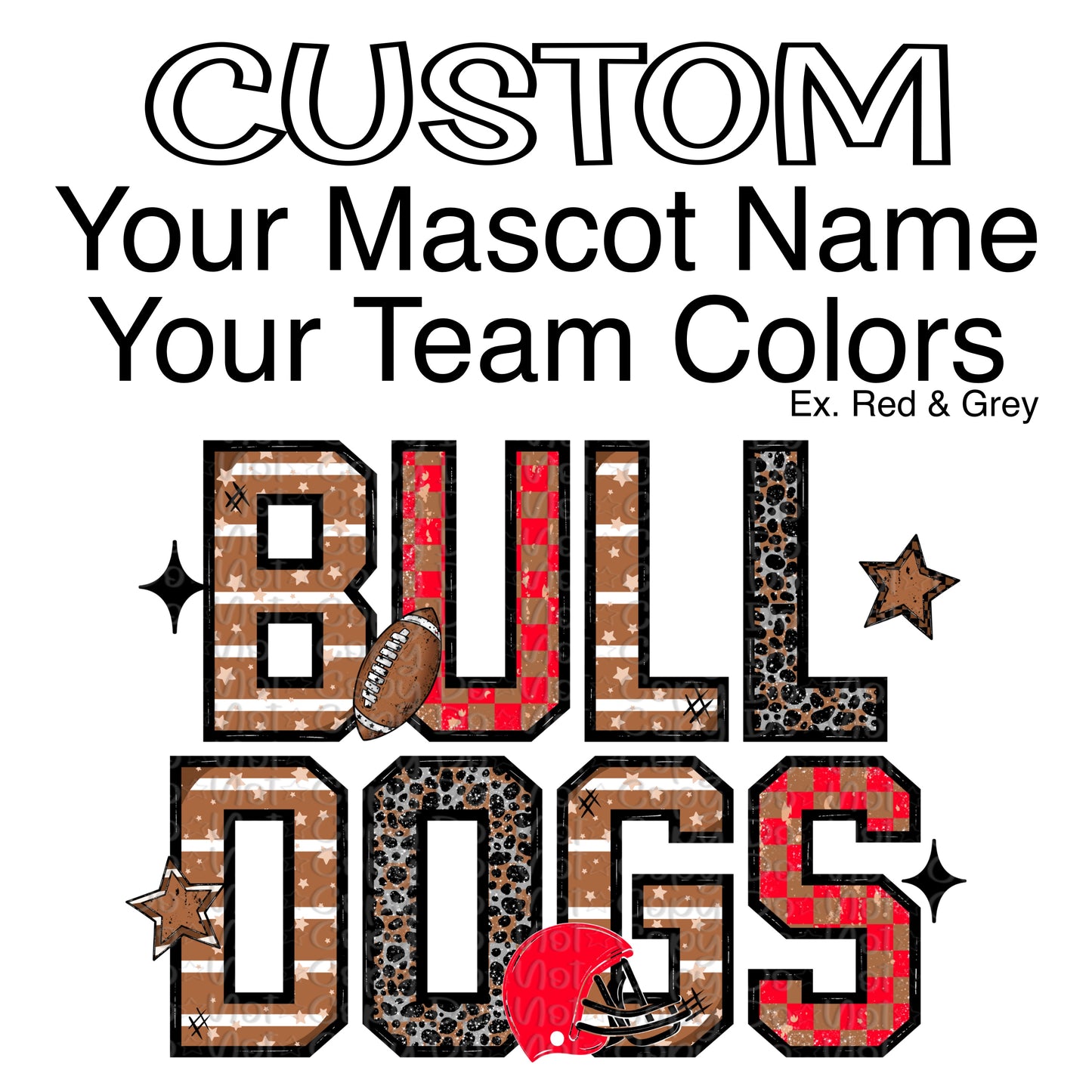 Custom Football Pattern Mascot