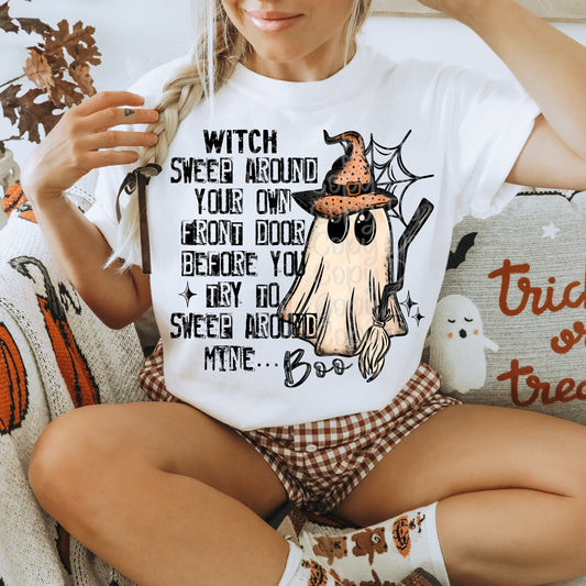 Witch sweep around your own front door ghost