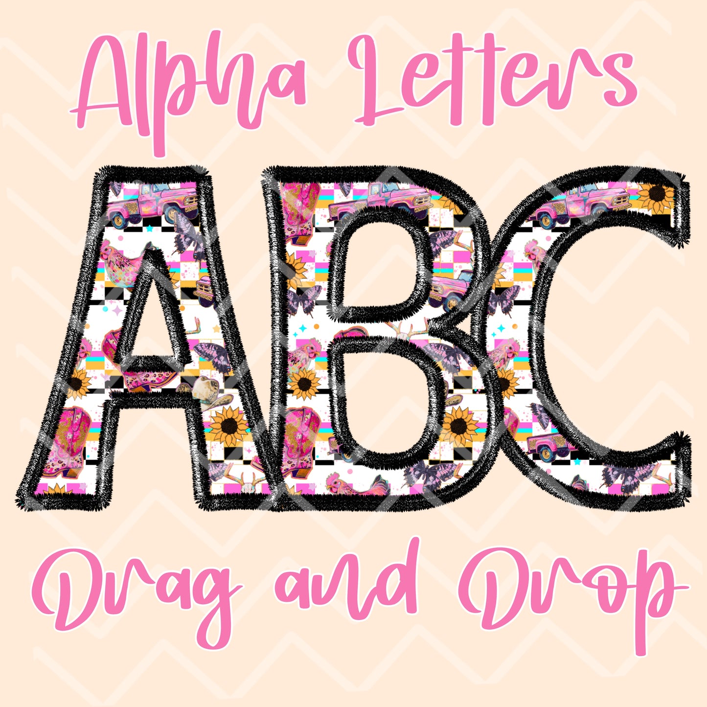 Western Glam Alpha Letters