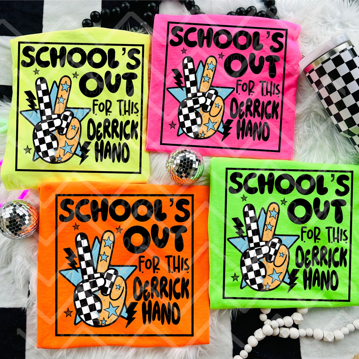 Schools out Derrickhand