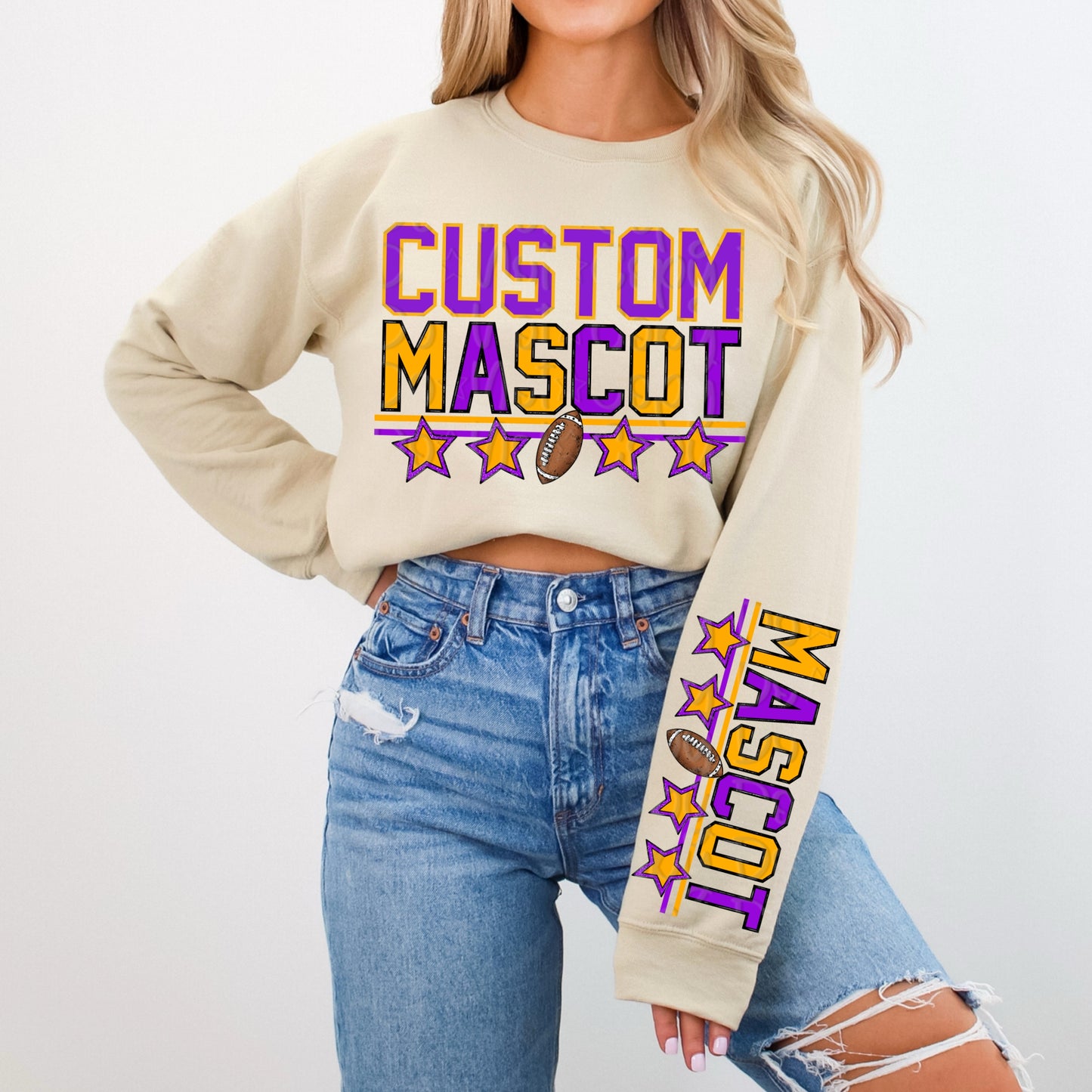 School/Mascot Football Custom