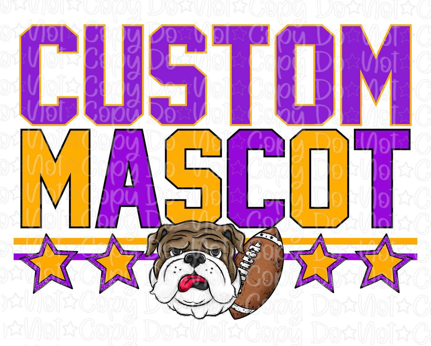 School/Mascot Football Custom