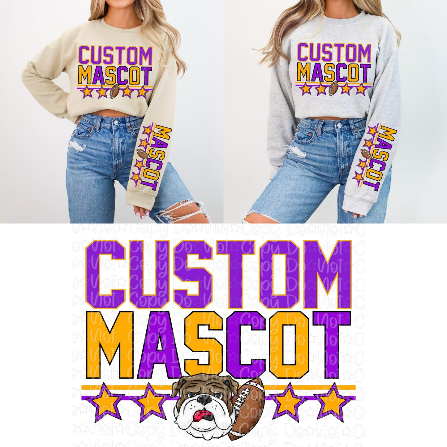 School/Mascot Football Custom