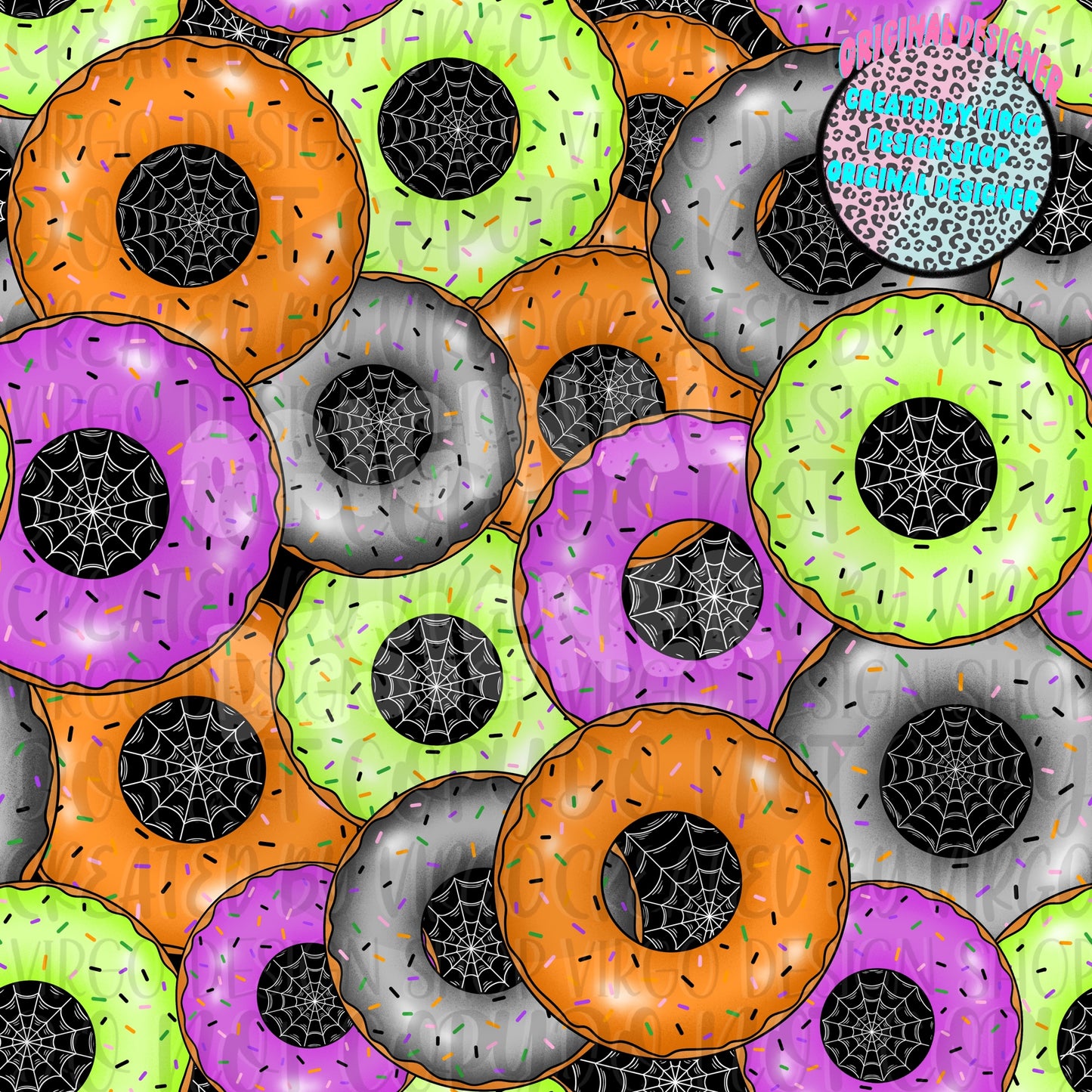 Spooky Web Donut Seamless