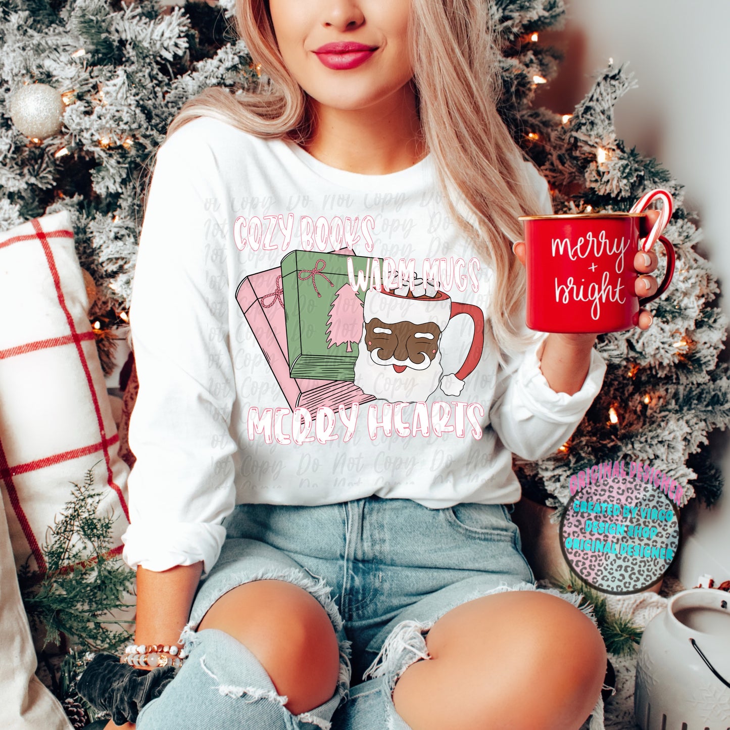 Cozy Books Warm Mugs Merry Hearts