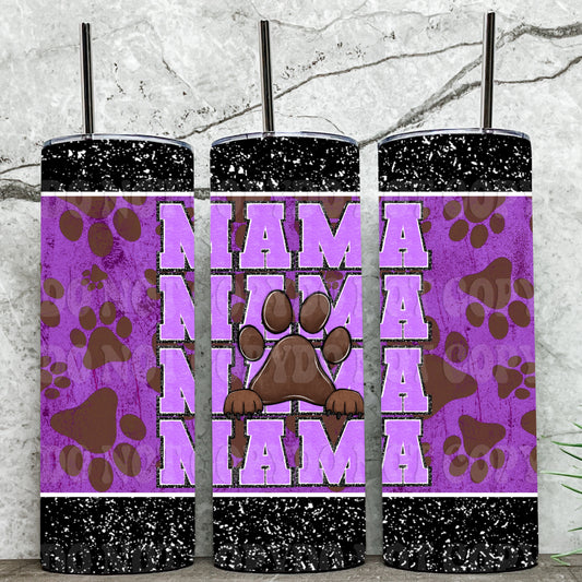 Faux Chenille Dog Mama 20 Oz Tumbler Wrap