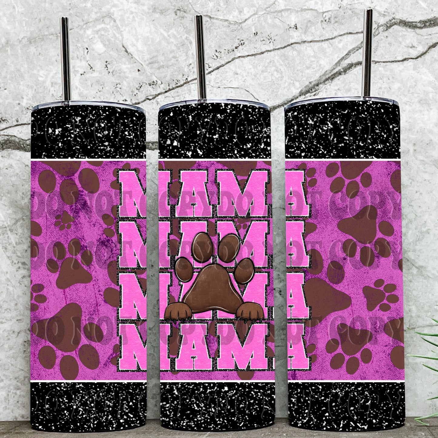 Faux Chenille Dog Mama 20 Oz Tumbler Wrap