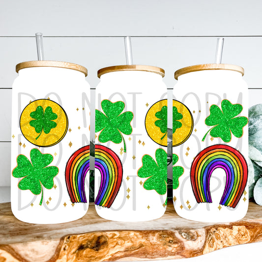 Faux Glitter St Patty’s UVDTF Cup Wrap