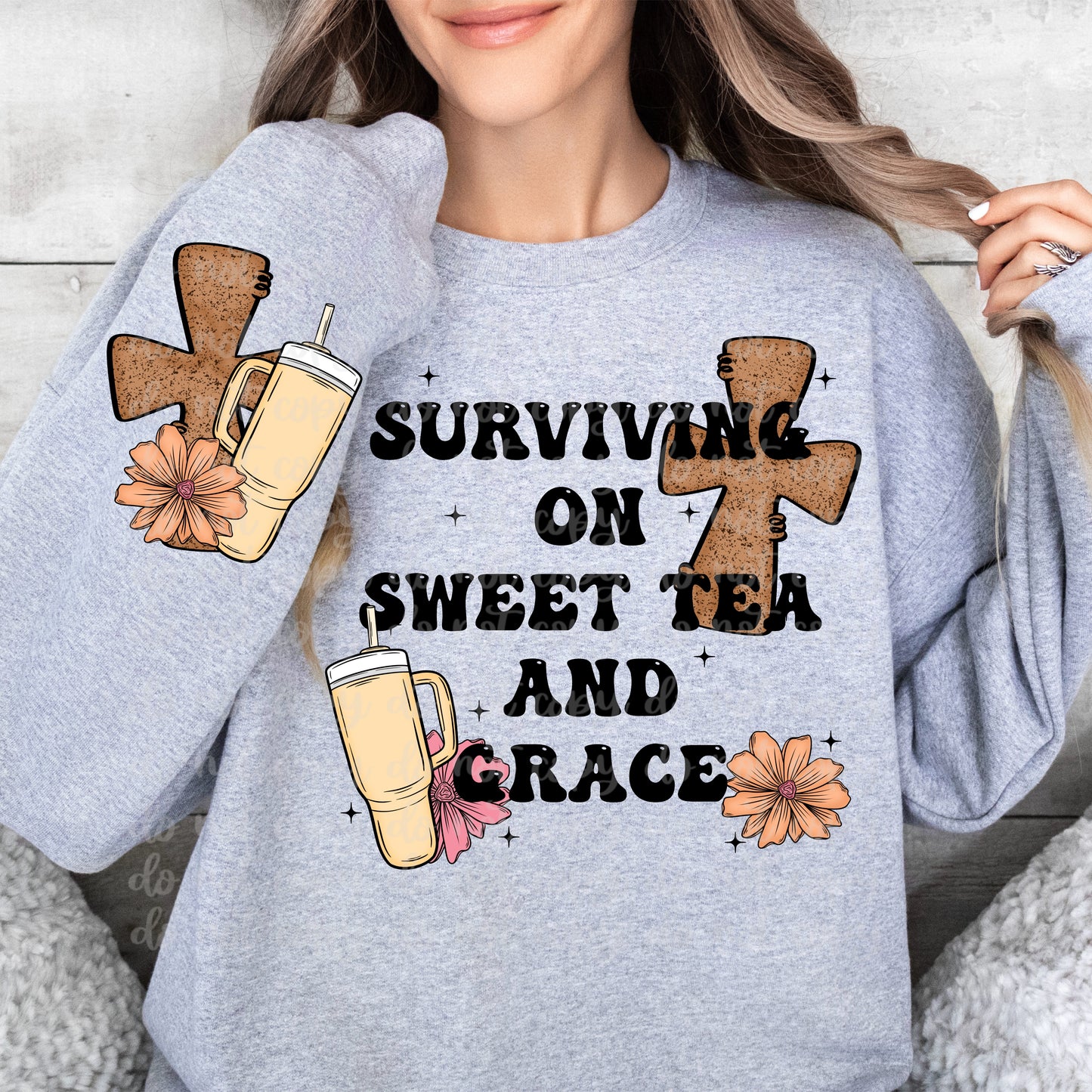 Surviving On Sweet Tea And Grace Single And Colored- Comes With Sleeve And Pocket